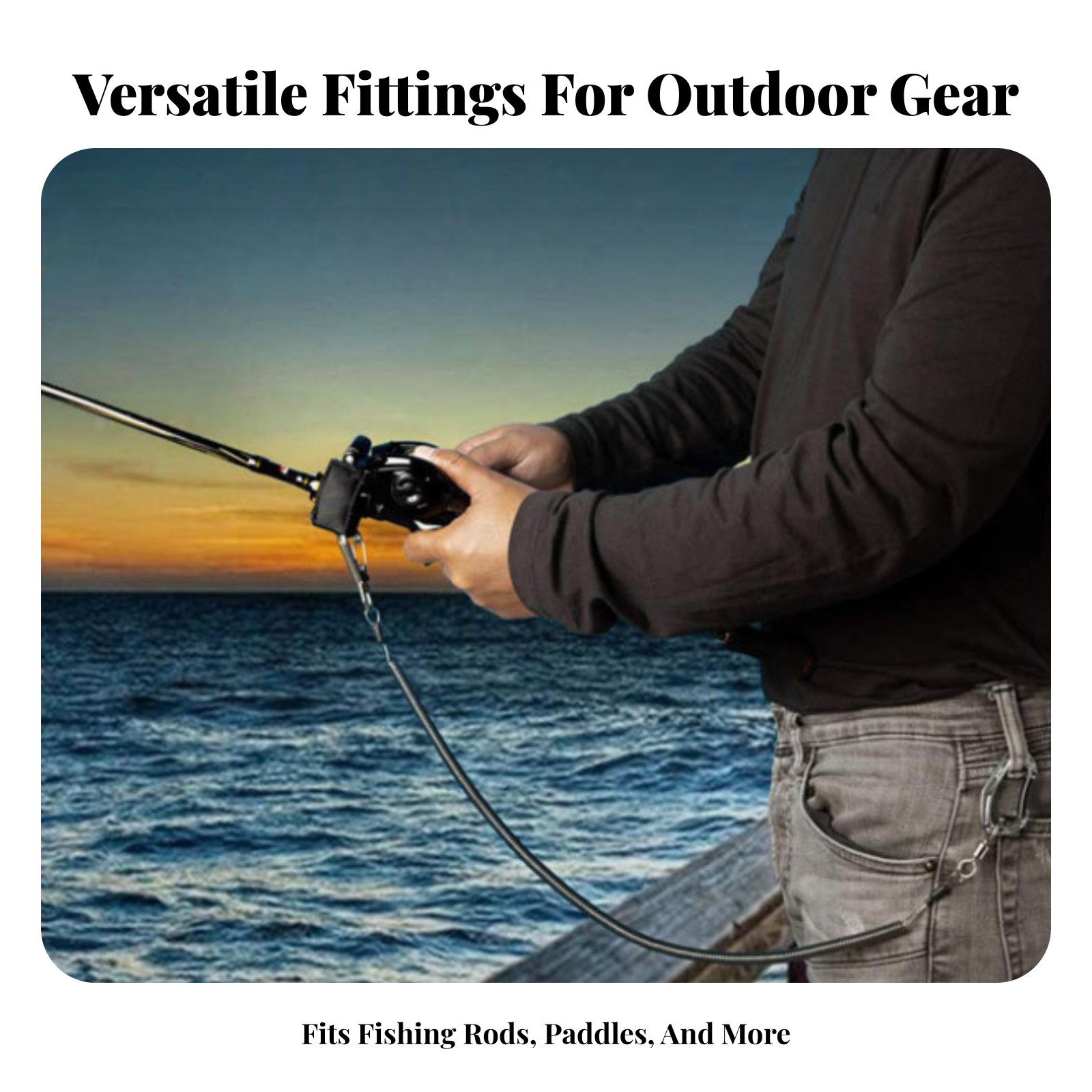 Выдвижной регулируемый спираль – обзор и цена Fishing Kayak Paddle Leash