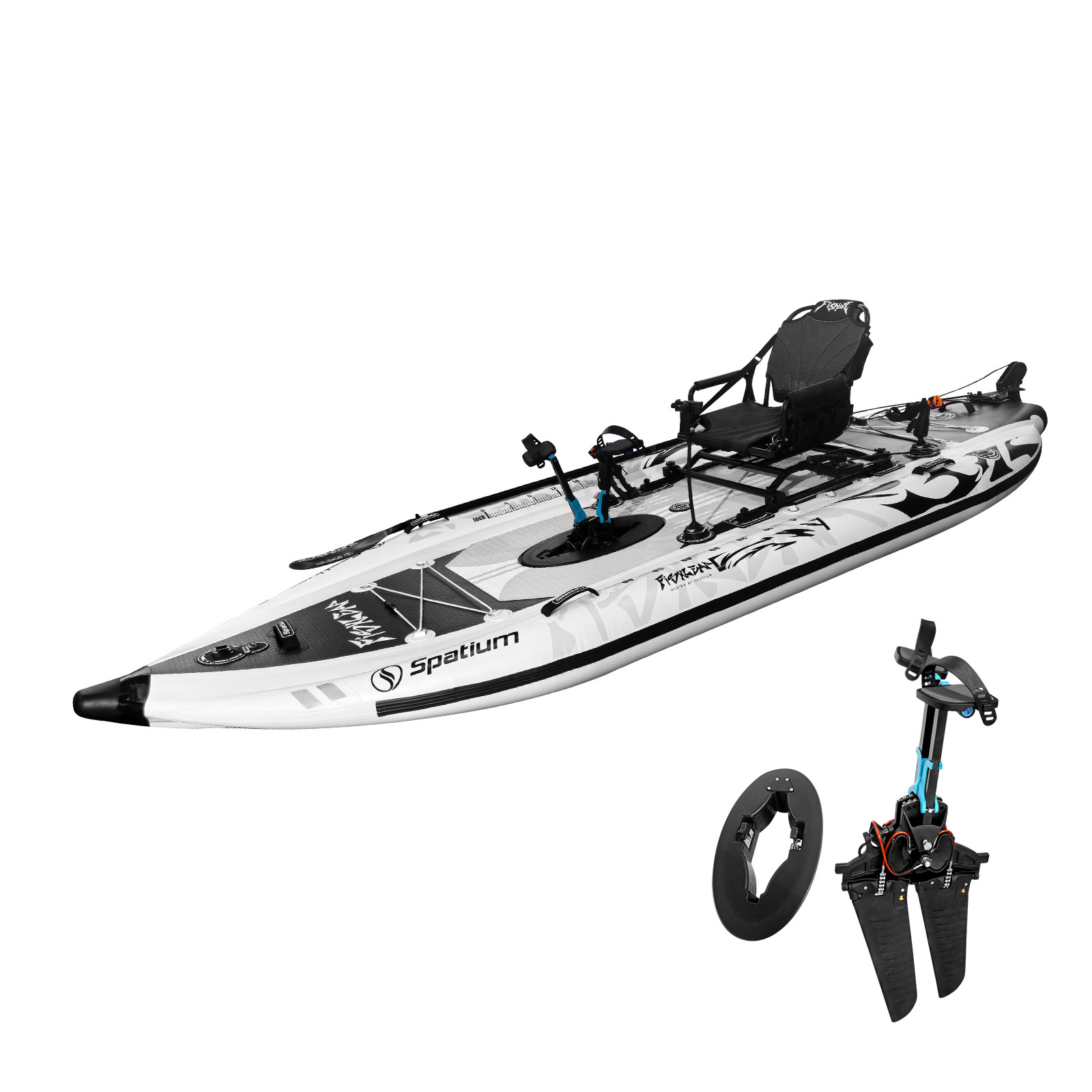 Надувной рыболовный каяк Spati – обзор и цена Fishing Kayak Pedal Drive